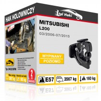 Hak holowniczy Mitsubishi L200, 03/2006-07/2015, z kołnierzem wypinany poziomo  (typ 24022/SFM)