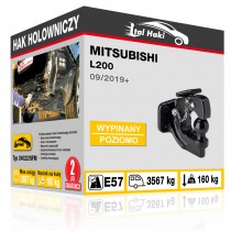 Hak holowniczy Mitsubishi L200, 09/2019+, z kołnierzem wypinany poziomo  (typ 24022/SFM)