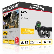 Hak holowniczy EVO 6, 01/2019+, odkręcany (typ 10051/F)