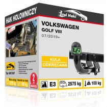 Hak holowniczy Volkswagen GOLF VIII, 07/2019+, odkręcany (typ 43070/F)