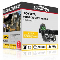 Hak holowniczy Toyota PROACE CITY VERSO, 10/2019+, odkręcany (typ 07052/F)