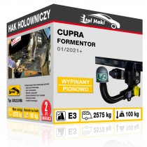 Hak holowniczy Cupra FORMENTOR, 01/2021+, wypinany pionowo (typ 33023/VM)