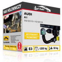 Hak holowniczy Audi A1, 08/2010-10/2018, wypinany pionowo (typ 43058/VM)