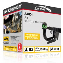 Hak holowniczy Audi A1, 08/2010-10/2018, wypinany poziomo (typ 43058S/C)