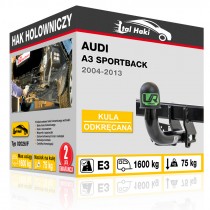 Hak holowniczy Audi A3 SPORTBACK, 2004-2013, odkręcany (typ 02026/F)