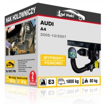 Hak holowniczy Audi A4, 2005-12/2007, wypinany pionowo (typ 02027/VM)