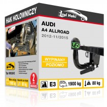 Hak holowniczy Audi A4 ALLROAD, 2012-11/2015, wypinany poziomo (typ 02028/C)