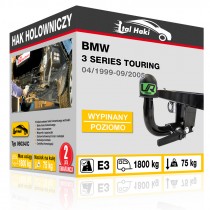 Hak holowniczy BMW 3 SERIES TOURING, 04/1999-09/2005, wypinany poziomo (typ 06034/C)