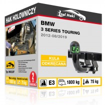 Hak holowniczy BMW 3 SERIES TOURING, 2012-08/2019, odkręcany (typ 06033/F)
