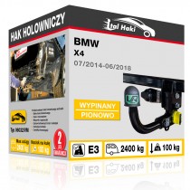 Hak holowniczy BMW X4, 07/2014-06/2018, wypinany pionowo (typ 06032/VM)