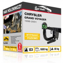 Hak holowniczy Chrysler GRAND VOYAGER, 1996-2001, wypinany poziomo (typ 06052)