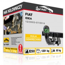 Hak holowniczy Fiat IDEA, 12/2003-07/2014, odkręcany (typ 13166/F)