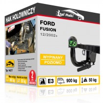 Hak holowniczy Ford FUSION, 12/2002+, wypinany poziomo (typ 14077)