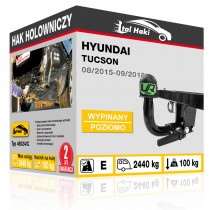 Hak holowniczy Hyundai TUCSON, 08/2015-09/2018, wypinany poziomo (typ 45024/C)