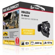 Hak holowniczy Isuzu D-MAX, 06/2012-12/2019, z kołnierzem wypinany poziomo  (typ 17007/SFM)