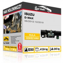 Hak holowniczy Isuzu D-MAX, 06/2012-12/2019, odkręcany z kołnierzem (typ 17009/SF)