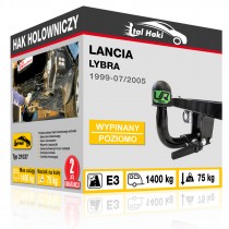 Hak holowniczy Lancia LYBRA, 1999-07/2005, wypinany poziomo (typ 21037)