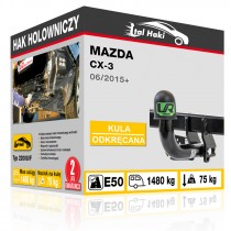 Hak holowniczy Mazda CX-3, 06/2015+, odkręcany (typ 22008/F)