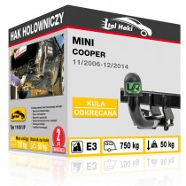 Hak holowniczy Mini COOPER, 11/2006-12/2014, odkręcany (typ 11001/F)