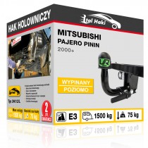 Hak holowniczy Mitsubishi PAJERO PININ, 2000+, wypinany poziomo (typ 24012/L)