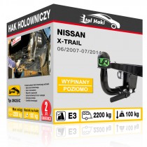Hak holowniczy Nissan X-TRAIL, 06/2007-07/2014, wypinany poziomo (typ 26025/C)