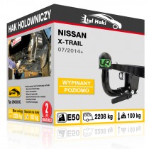 Hak holowniczy Nissan X-TRAIL, 07/2014+, wypinany poziomo (typ 26030/C)