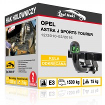Hak holowniczy Opel ASTRA J SPORTS TOURER, 12/2010-02/2016, odkręcany (typ 28061/F)
