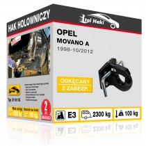 Hak holowniczy Opel MOVANO A, 1998-10/2012, odkręcany z zabezpieczeniem (typ 31101/G)