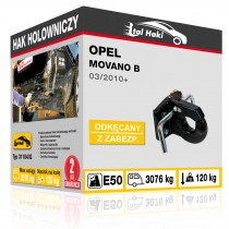 Hak holowniczy Opel MOVANO B, 03/2010-2021, odkręcany z zabezpieczeniem (typ 31104/G)