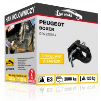 Hak holowniczy Peugeot BOXER, 09/2006+, odkręcany z zabezpieczeniem (typ 13147/G)