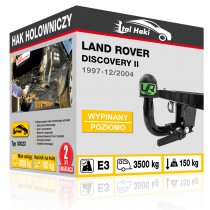 Hak holowniczy Land Rover DISCOVERY II, 1997-12/2004, wypinany poziomo (typ 03023)