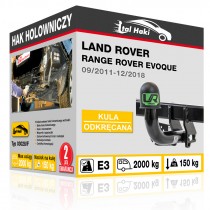 Hak holowniczy Land Rover RANGE ROVER EVOQUE, 09/2011-12/2018, odkręcany (typ 03028/F)