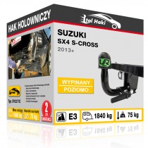 Hak holowniczy Suzuki SX4 S-CROSS, 2013-12/2021, wypinany poziomo (typ 37027/C)