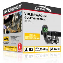 Hak holowniczy Volkswagen GOLF VII VARIANT, 2013+, odkręcany (typ 43060/F)