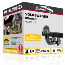 Hak holowniczy Volkswagen SHARAN, 09/2010+, odkręcany (typ 33022/F)