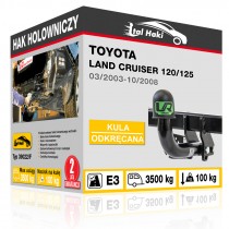 Hak holowniczy Toyota LAND CRUISER 120|125, 03/2003-10/2008, odkręcany (typ 39022/F)