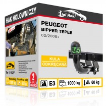 Hak holowniczy Peugeot BIPPER TEPEE, 02/2008+, odkręcany (typ 13152/F)