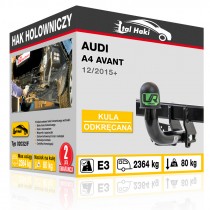 Hak holowniczy Audi A4 AVANT, 12/2015+, odkręcany (typ 02032/F)