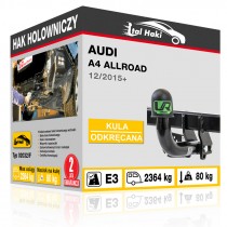 Hak holowniczy Audi A4 ALLROAD, 12/2015+, odkręcany (typ 02032/F)