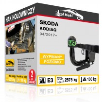 Hak holowniczy Skoda KODIAQ, 04/2017+, wypinany poziomo (typ 33023/C)
