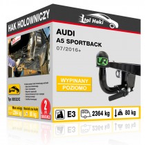 Hak holowniczy Audi A5 SPORTBACK, 07/2016+, wypinany poziomo (typ 02032/C)