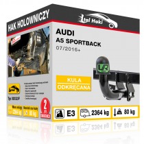 Hak holowniczy Audi A5 SPORTBACK, 07/2016+, odkręcany (typ 02032/F)
