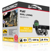 Hak holowniczy Fiat 500L LIVING, 08/2017+, odkręcany (typ 13161/F)