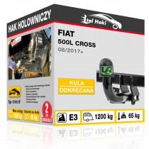 Hak holowniczy Fiat 500L CROSS, 08/2017+, odkręcany (typ 13161/F)