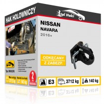 Hak holowniczy Nissan NAVARA, 2016+, odkręcany z zabezpieczeniem (typ 26032/G)