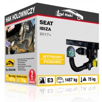 Hak holowniczy Seat IBIZA, 2017+, wypinany pionowo (typ 33024/VM)