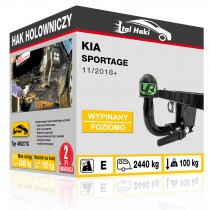 Hak holowniczy Kia SPORTAGE, 11/2018-12/2021, wypinany poziomo (typ 45027/C)