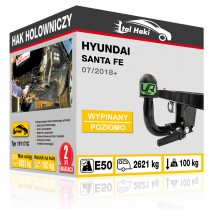 Hak holowniczy Hyundai SANTA FE, 07/2018-01/2020, wypinany poziomo (typ 19117/C)