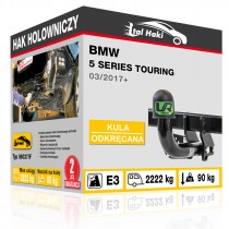 Hak holowniczy BMW 5 SERIES TOURING, 03/2017+, odkręcany (typ 06037/F)