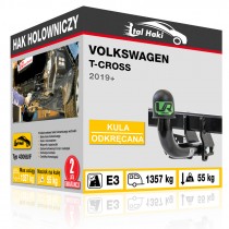 Hak holowniczy Volkswagen T-CROSS, 2019+, odkręcany (typ 43068/F)